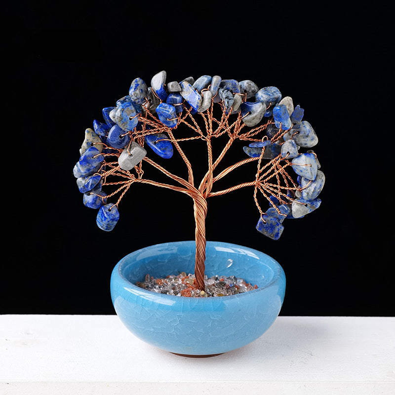 Giftoluck Gravel Crystal Gemstone Home Decoration Feng Shui Tree