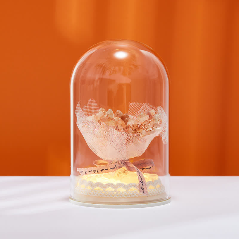 Giftoluck Natural Crystal Glass Cover Feng Shui Tree Decoration