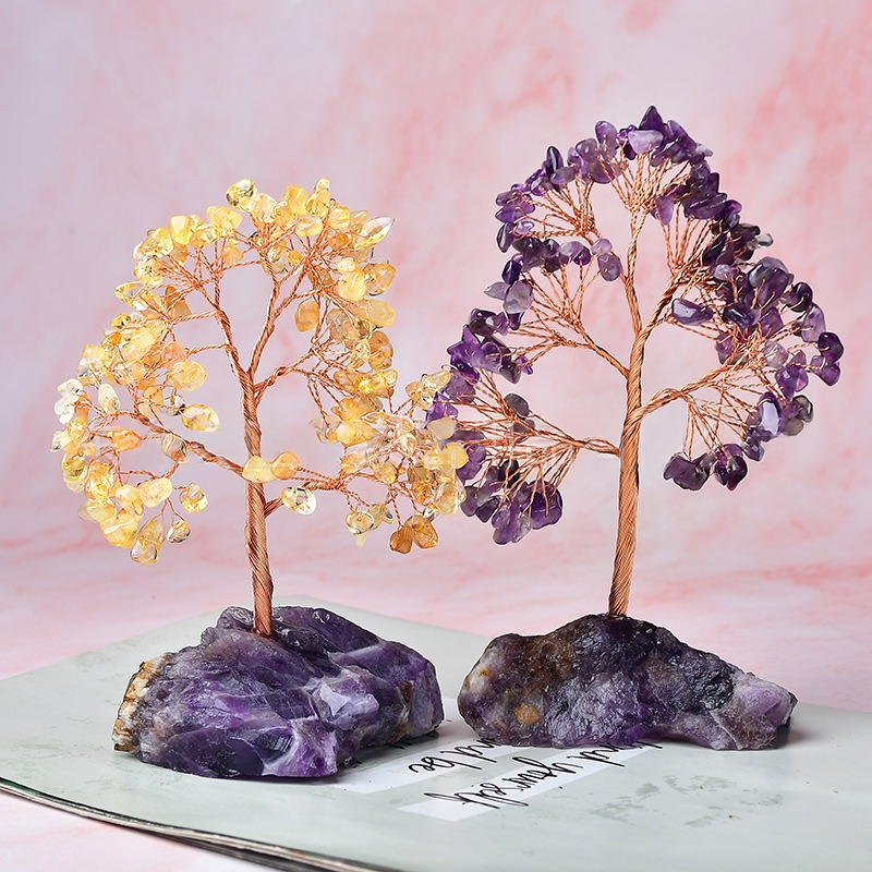 GiftoLuck Fantasy Amethyst Base Feng Shui Tree