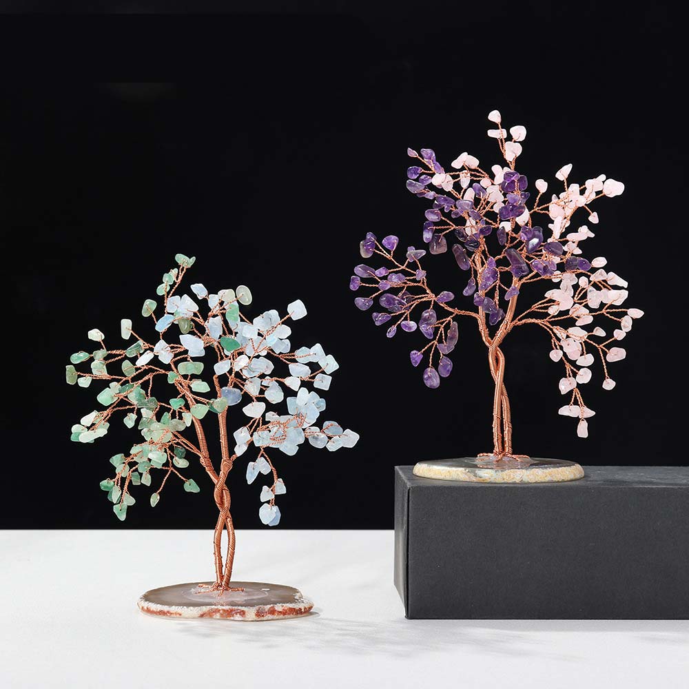 GiftoLuck Natural Crystal Stone Feng Shui Tree