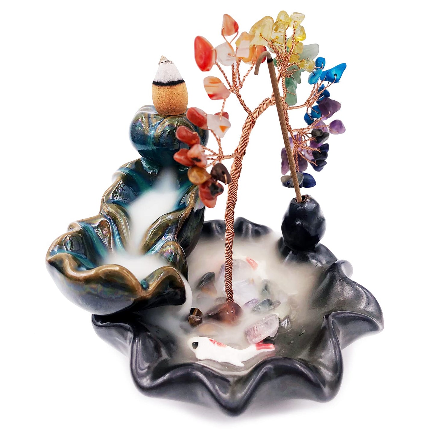 Giftoluck Incense Burner Healing Chakra Feng Shui Tree