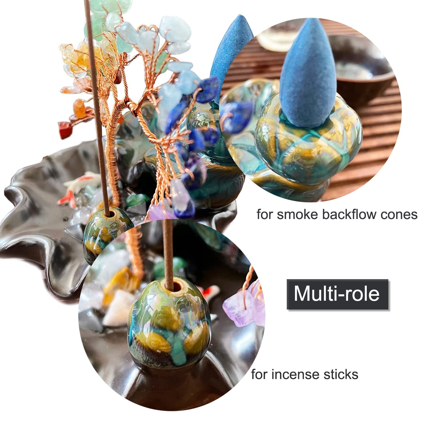 Giftoluck Incense Burner Healing Chakra Feng Shui Tree