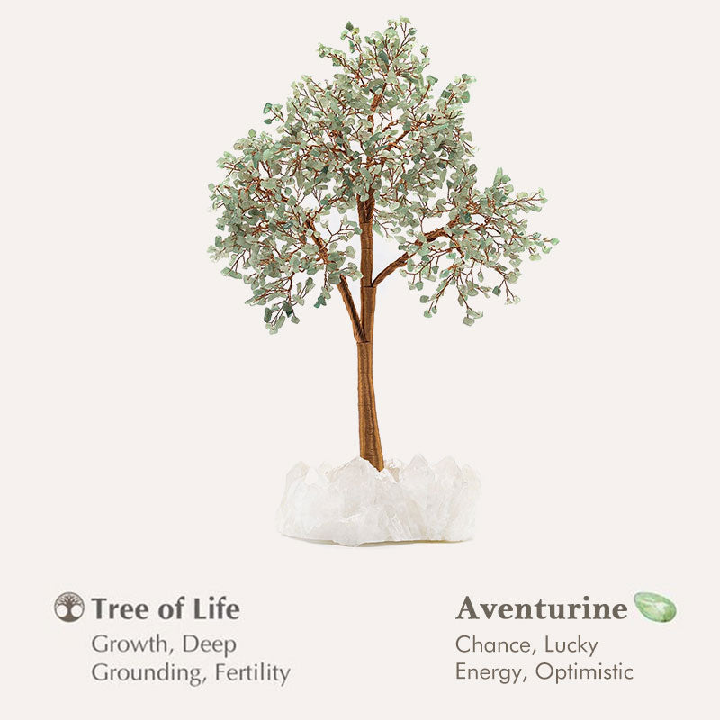 Giftoluck The Manifester Aventurine Crystal Feng Shui Tree
