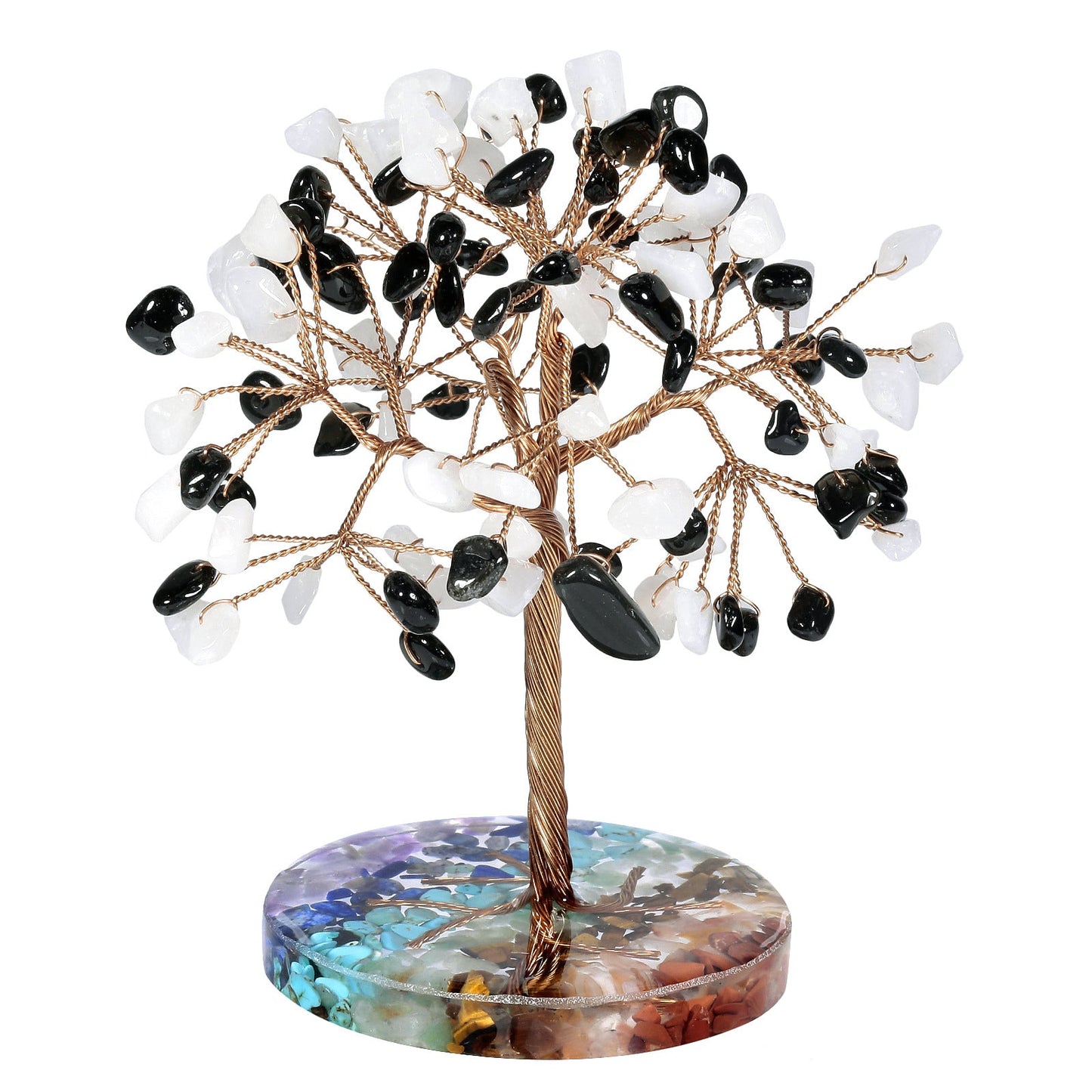 Giftoluck Chakra Gravel Round Base Feng Shui Tree