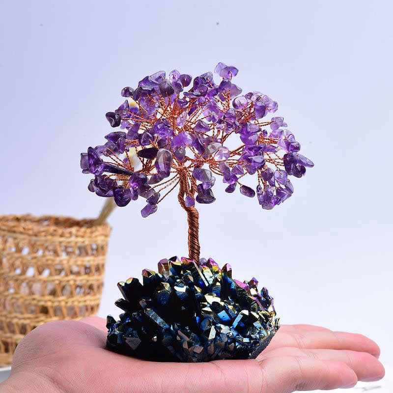 GiftoLuck Amethyst Orgone Meditation Feng Shui Tree Of Purification