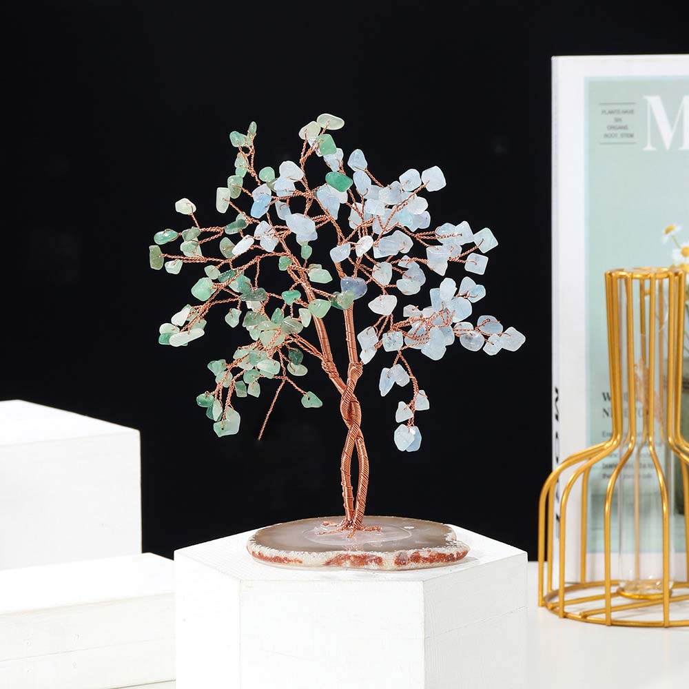 GiftoLuck Natural Crystal Stone Feng Shui Tree