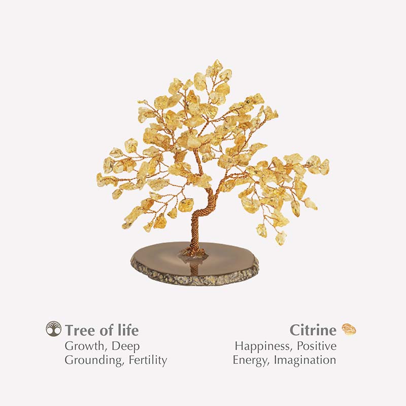 Giftoluck Happiness Evoker Citrine Feng Shui Tree