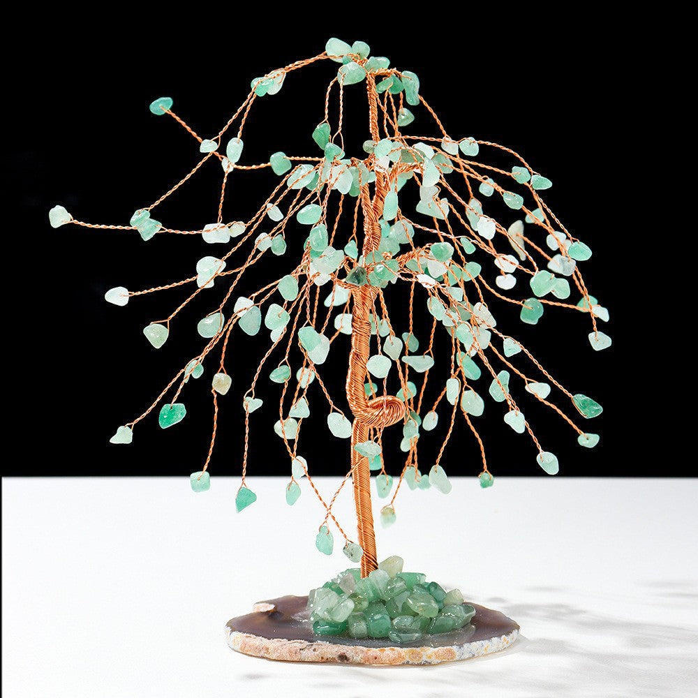 Giftoluck Natural Colorful Crystal Gravel Feng Shui Tree