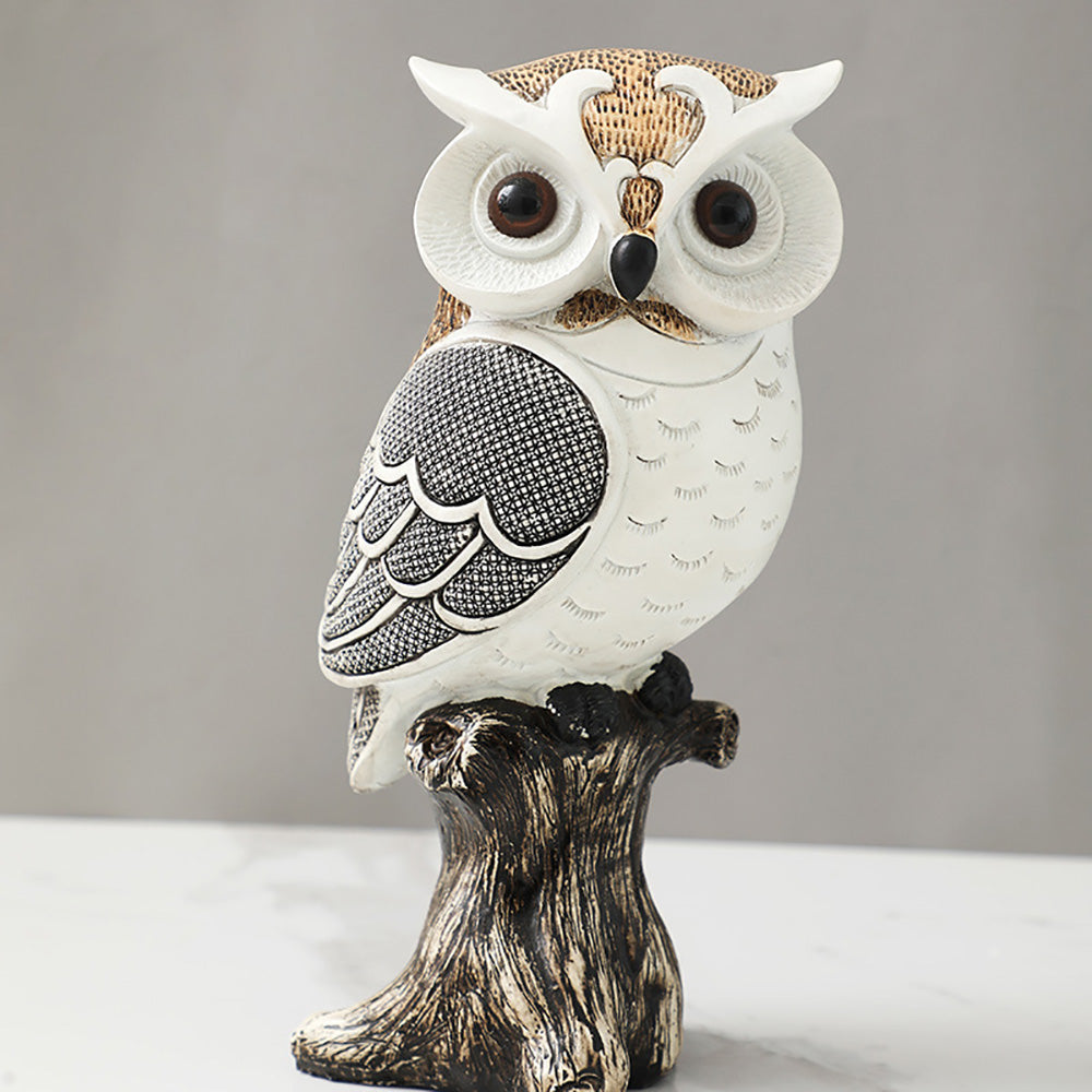 GiftoLuck American-style Elegant Owl Resin Crafts Ornaments