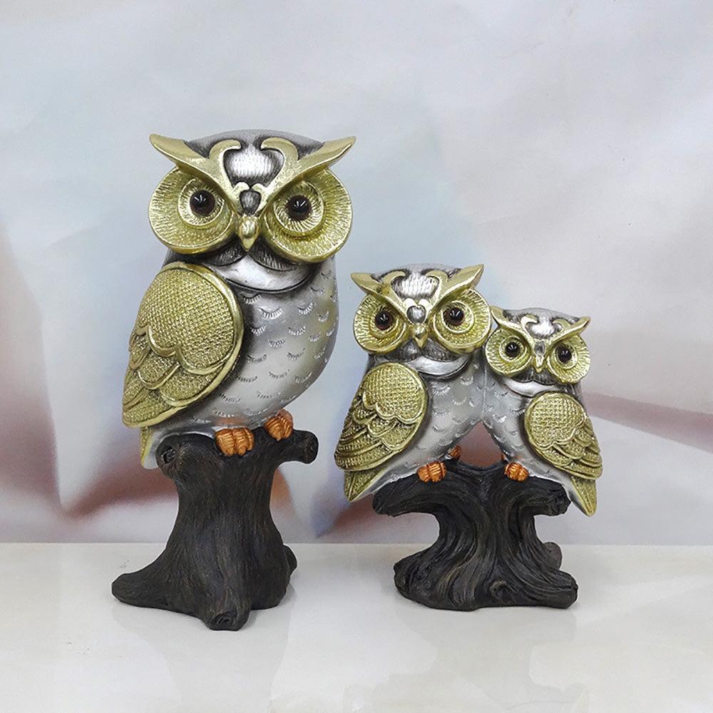 GiftoLuck American-style Elegant Owl Resin Crafts Ornaments