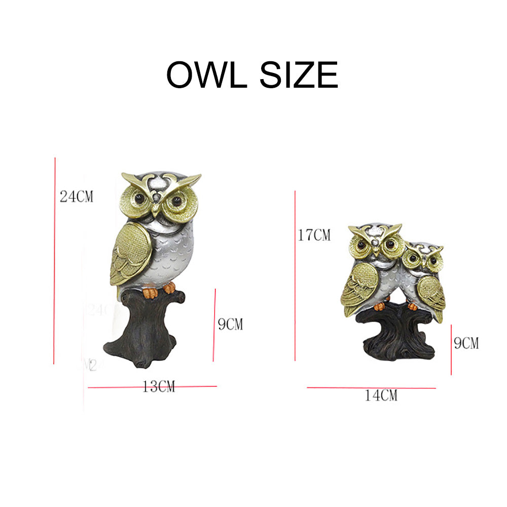 GiftoLuck American-style Elegant Owl Resin Crafts Ornaments