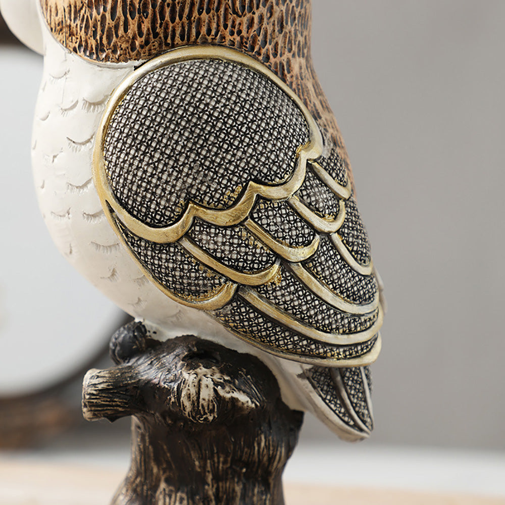 GiftoLuck American-style Elegant Owl Resin Crafts Ornaments