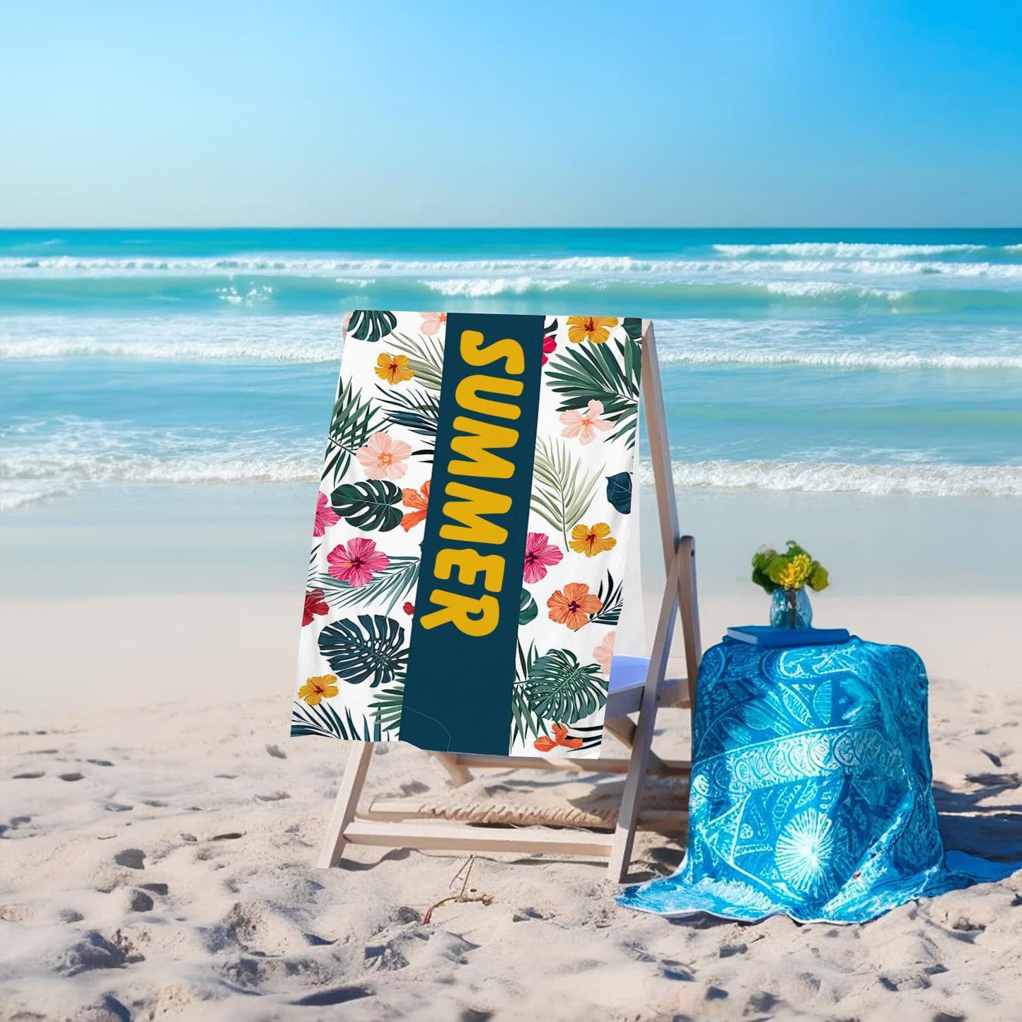 GiftoLuck Ocean World Sand Free Beach Towel Quick Dry Turtle Dolphin Summer Holiday Travel Towel