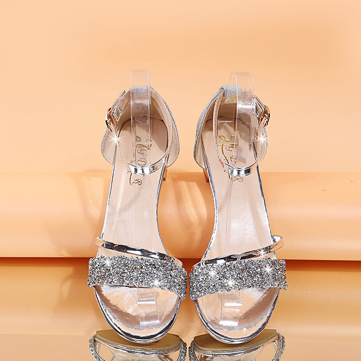 🔥Last Day 69% OFF🔥GiftoLuck Women Summer 2025 Round-toe Rhinestone Plus Size Summer Peep-toe Sandals