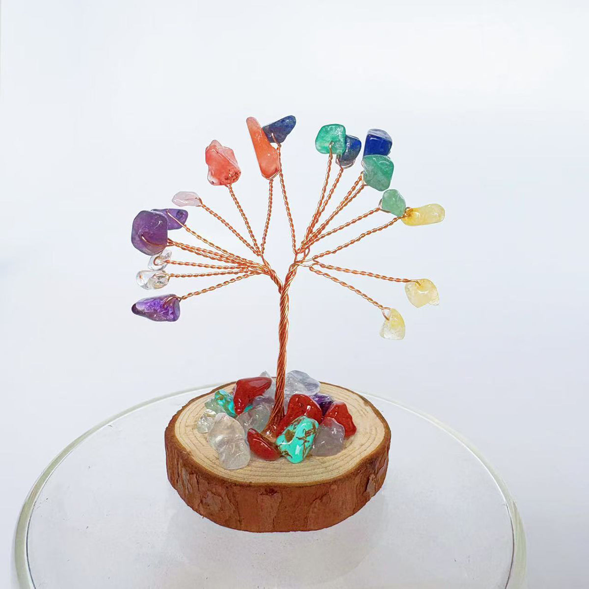🍀Best-1 FortuneX Tree🍀GiftoLuck 12pcs Of A Seven Chakras Crystal Fengshui Trees Set