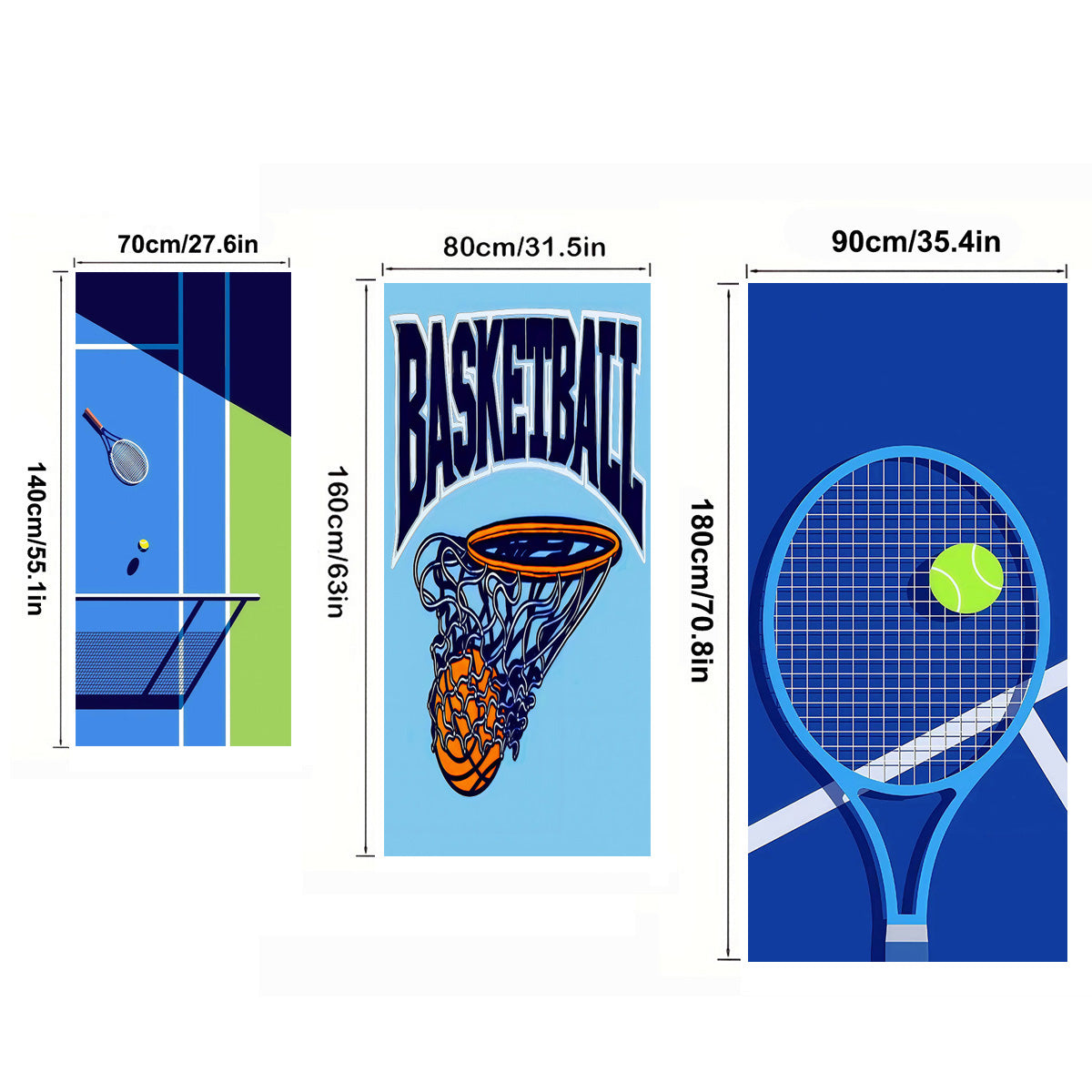 GiftoLuck Tennis Car Anchor Sports Print Beach Towel Quick Dry Sand Free Microfiber Travel Towel