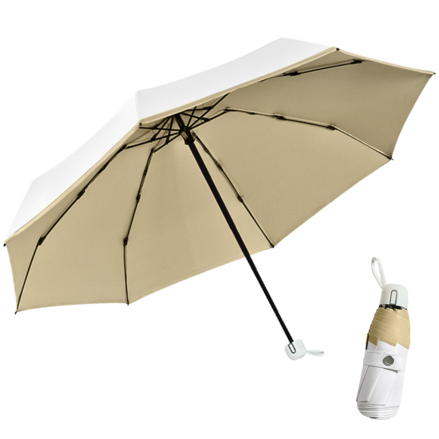 Pastel Pocket Mini Umbrella 8-Rib Frame UPF50+