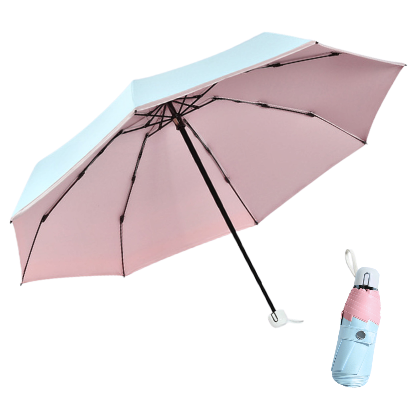 Pastel Pocket Mini Umbrella 8-Rib Frame UPF50+