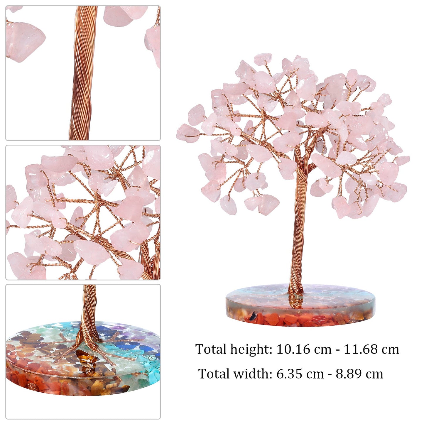 Giftoluck Chakra Gravel Round Base Feng Shui Tree