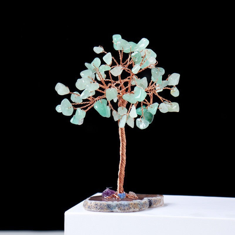 Giftoluck Natural Colorful Crystal Gravel Feng Shui Tree