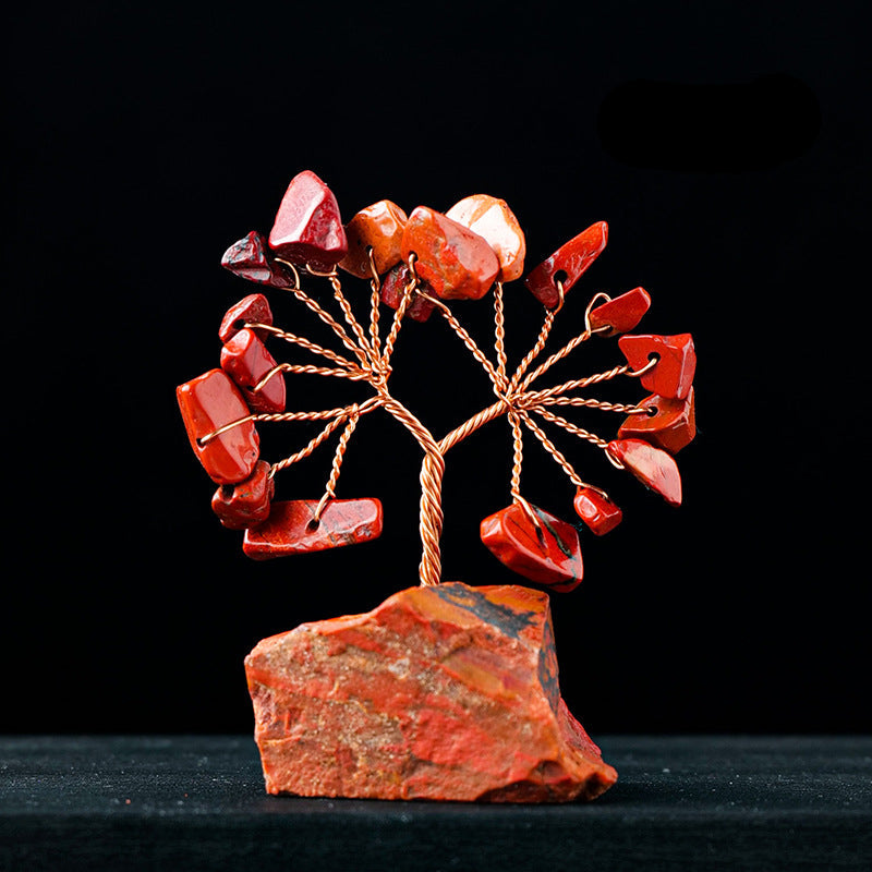 Giftoluck Natural Colorful Crystal Gravel Feng Shui Tree