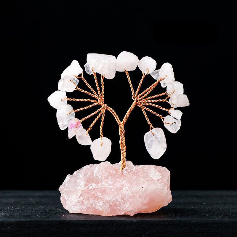 Giftoluck Natural Colorful Crystal Gravel Feng Shui Tree