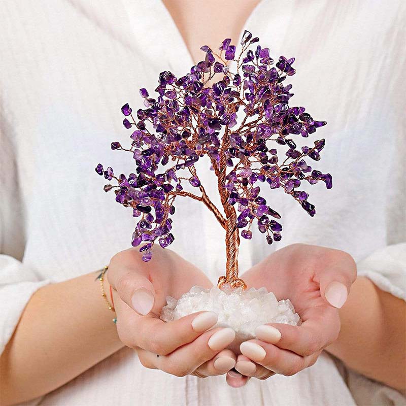 Giftoluck Grounded In Spirituality - Amethyst Stone Feng Shui Tree
