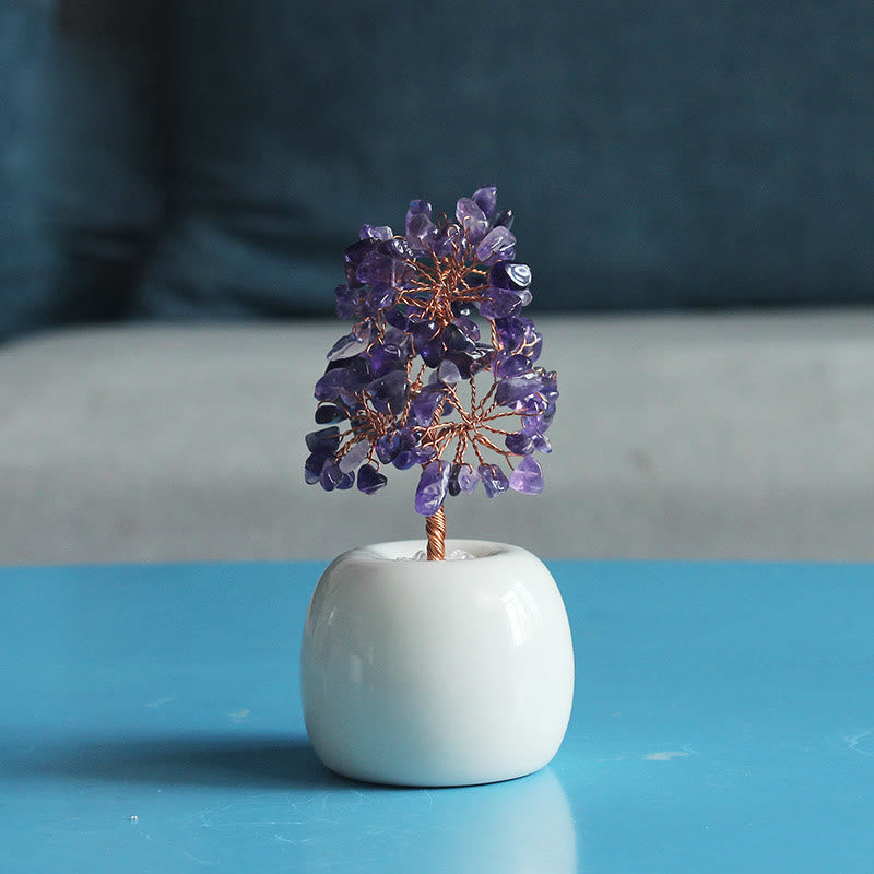 Giftoluck Multi Crystal Gemstone Feng Shui Tree