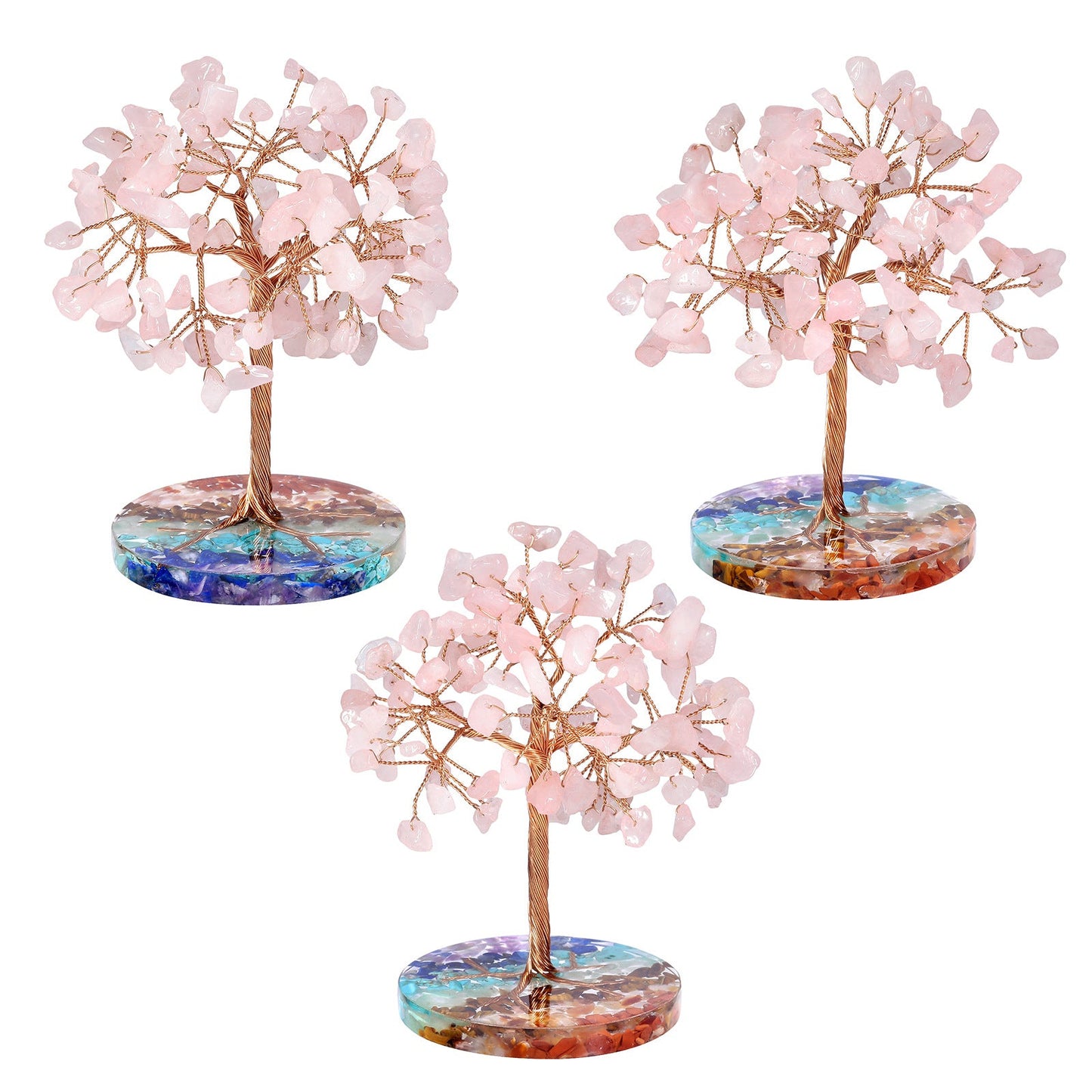 Giftoluck Chakra Gravel Round Base Feng Shui Tree