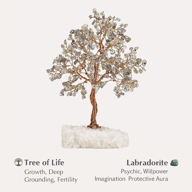 Giftoluck Limitless Potential - Labradorite Stone Feng Shui Tree