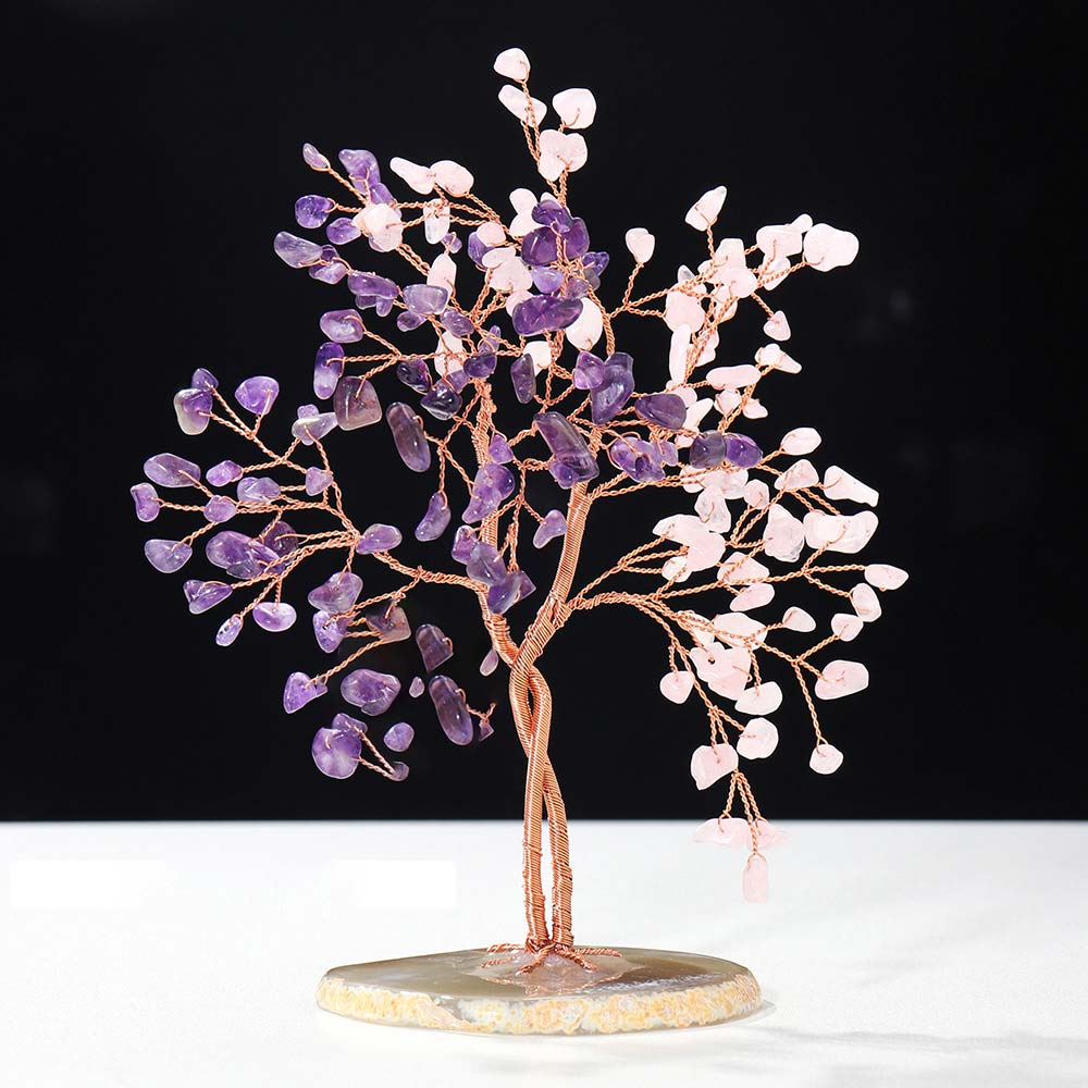 GiftoLuck Natural Crystal Stone Feng Shui Tree