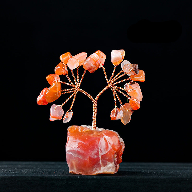 Giftoluck Natural Colorful Crystal Gravel Feng Shui Tree