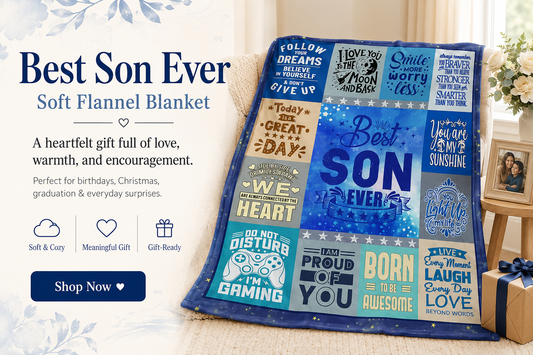 💙 Best Son Ever Flannel Blanket: A Heartfelt Gift Blanket for Sons Full of Love, Encouragement, and Everyday Comfort