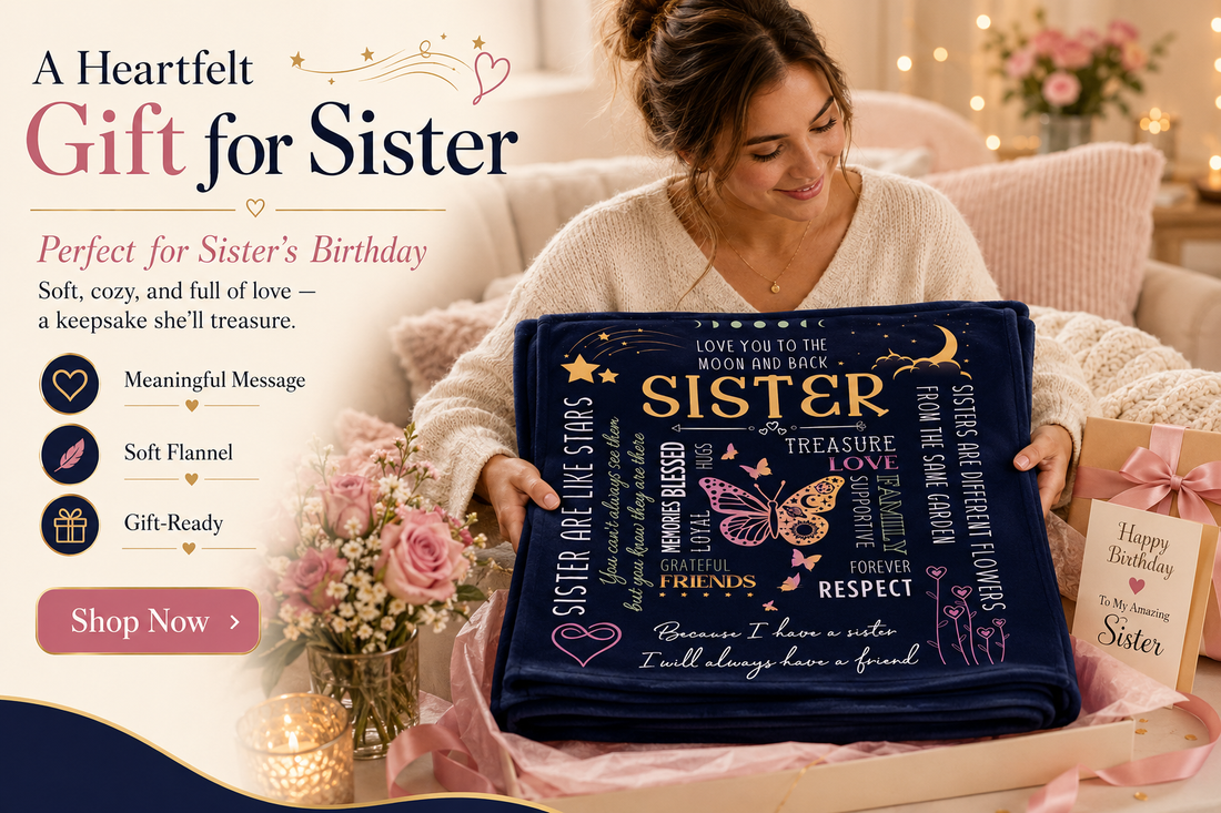💕 Sister Flannel Blanket: A Heartfelt Birthday Gift for Sisters Full of Love, Memories, and Cozy Comfort