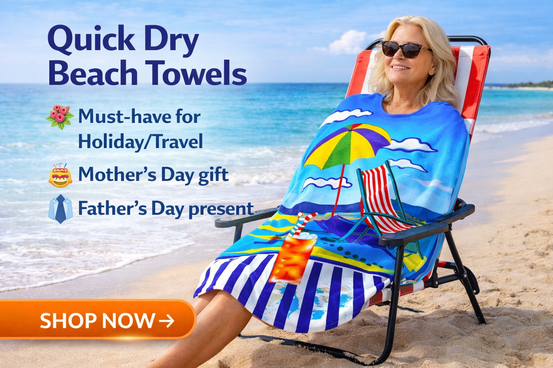 🌴GiftoLuck: The Perfect Quick Dry Beach Towel for Your Next Holiday Adventure