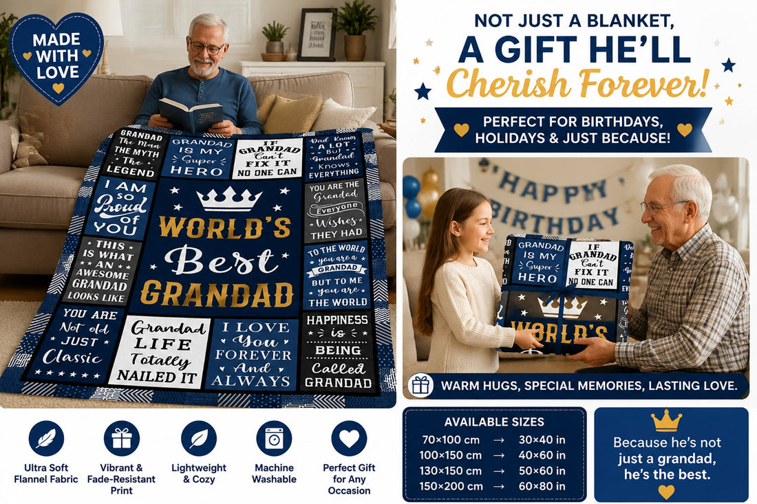 ❓Why Is a Flannel Blanket the Best Birthday Gift for Grandpa?