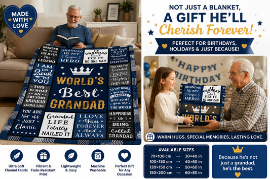 ❓Why Is a Flannel Blanket the Best Birthday Gift for Grandpa?