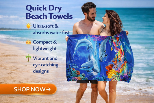 🐅 GiftoLuck The Ultimate Summer Essential: Quick Dry Microfiber Beach Towels for Beach Lovers