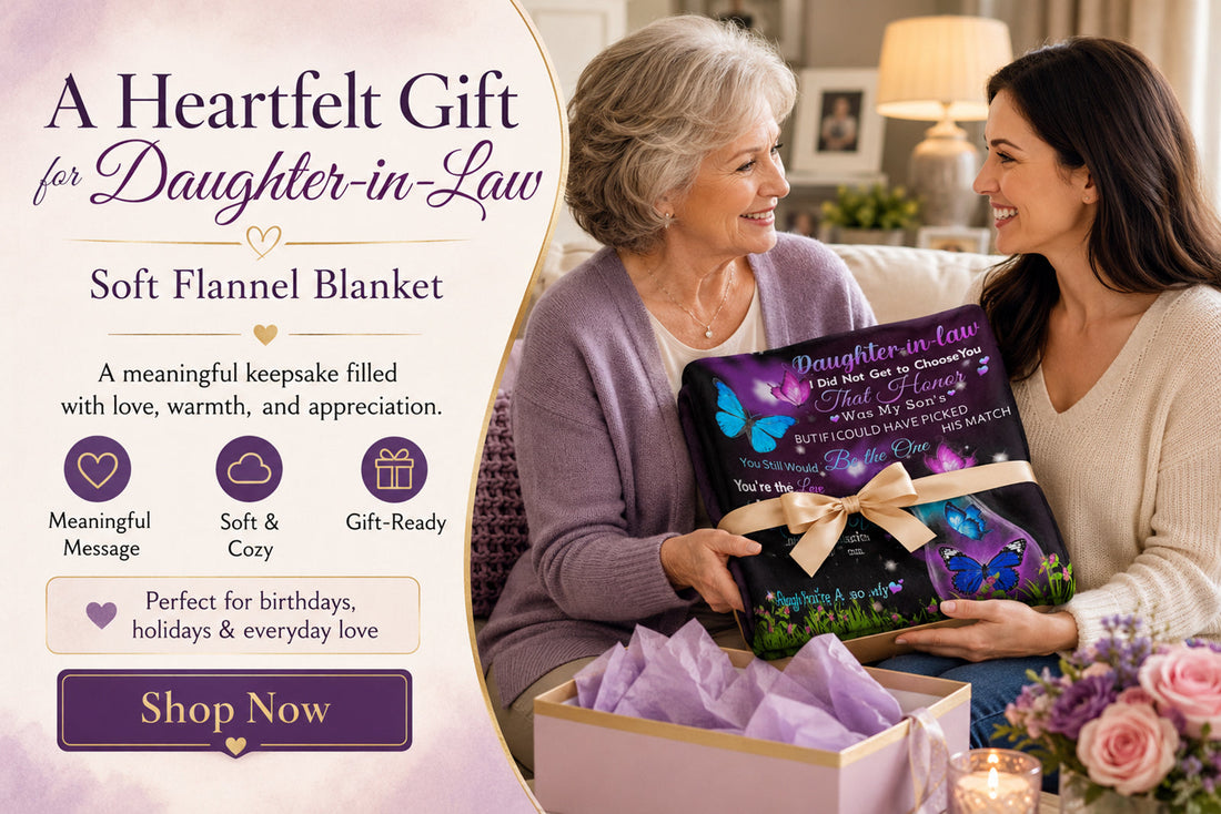 💜 To My Daughter-in-law Flannel Blanket: A Thoughtful Gift Celebrating Family and Love