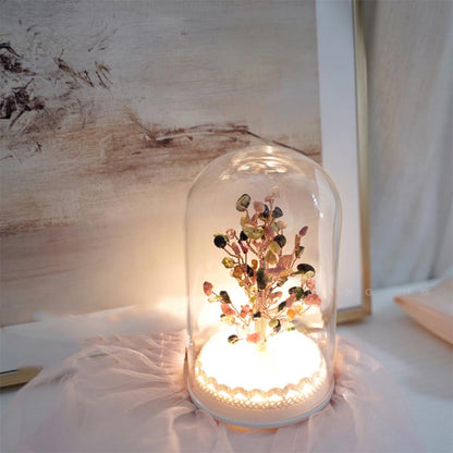 GiftoLuck Christmas Tree Crystal Stone Night Light Decoration