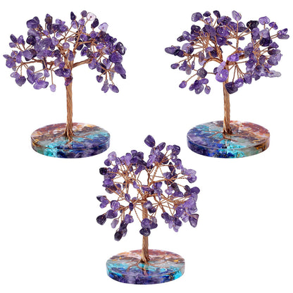 Giftoluck Chakra Gravel Round Base Feng Shui Tree
