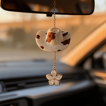 Car Interior Floral Hat-shaped Hanging Ornament