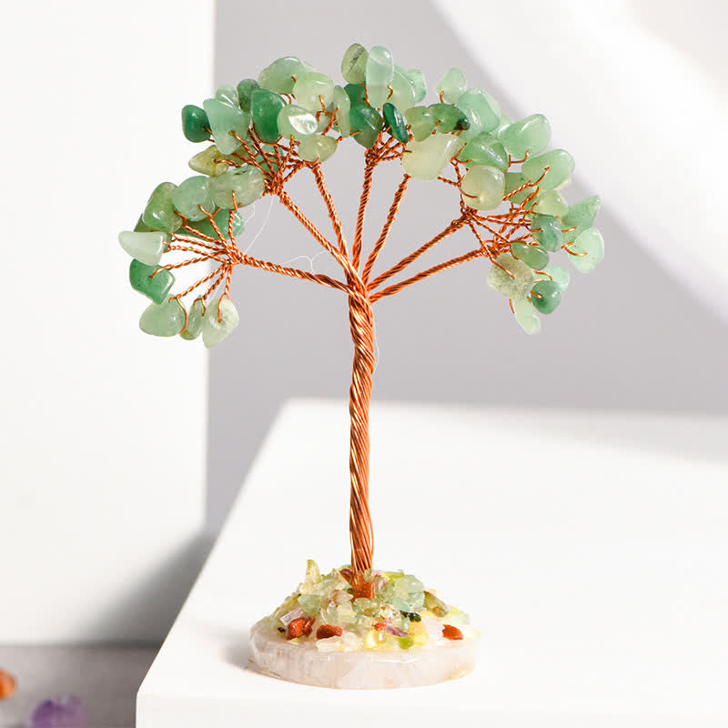 GiftoLuck Natural Crystal Gravel Agate Base Feng Shui Tree
