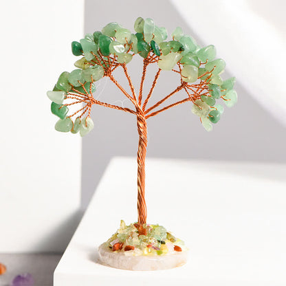 GiftoLuck Natural Crystal Gravel Agate Base Feng Shui Tree