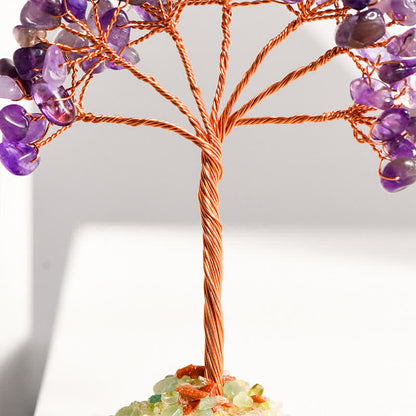 GiftoLuck Natural Crystal Gravel Agate Base Feng Shui Tree