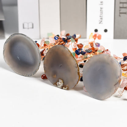 GiftoLuck Natural Crystal Base Willow Feng Shui Tree