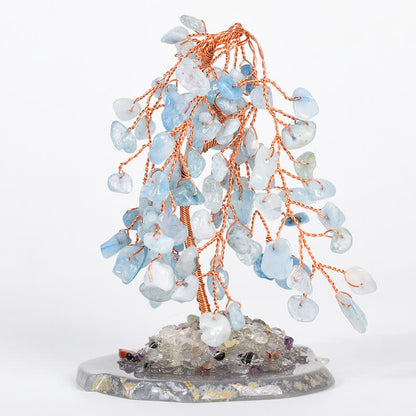 GiftoLuck Natural Crystal Base Willow Feng Shui Tree