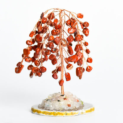 GiftoLuck Natural Crystal Base Willow Feng Shui Tree