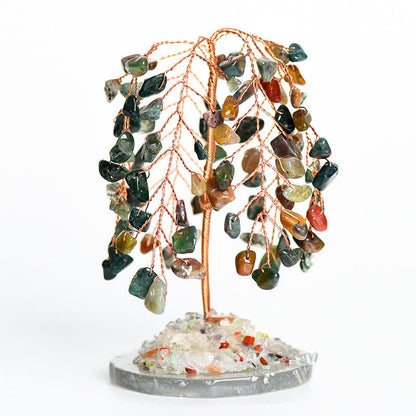 GiftoLuck Natural Crystal Base Willow Feng Shui Tree