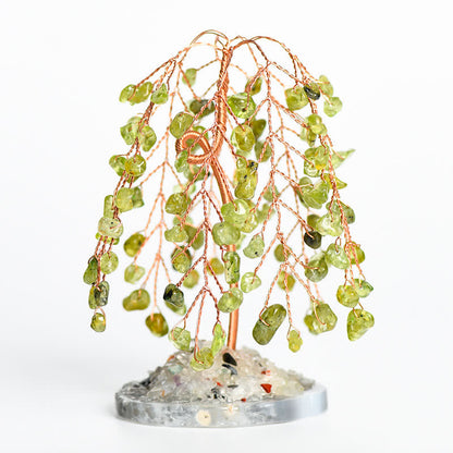 GiftoLuck Natural Crystal Base Willow Feng Shui Tree